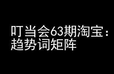 叮当会63期淘宝:趋势词矩阵(软件用户专享)-达天社软件指定官方网站