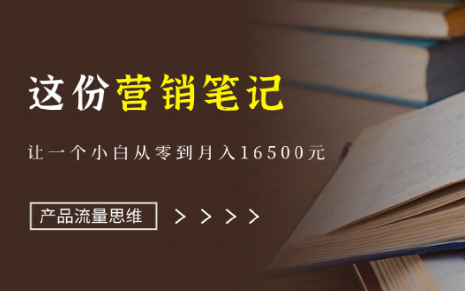 这份营销笔记,让一个小白从零到月入16500元(产品、流量、思维)(软件用户专享)-达天社软件指定官方网站